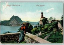 6906 Castagnola-Cassarate - Monte San Salvatore Bauernfrau mit Tragkorb