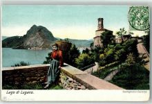 6906 Castagnola-Cassarate 1904 - Monte San Salvatore Bauernfrau mit Tragkorb