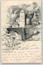 St-Maurice 1901 Schloss von St. Maurice sign. D. Mhizer