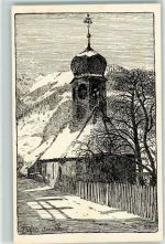 7312 Pfäfers Künstlerkarte Burekapeli sign. W.F.