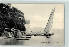 St-Gingolph Hafen Segelboot