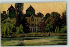 8274 Gottlieben Künstlerkarte Schloss sign. Ernst e. Schlatter