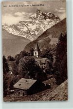 Le Sépey Kirche und Dent du Midi