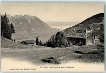 Chesières Gasthaus Les Ecovets Blick zum Genfer See