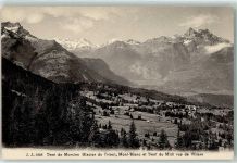 1884 Villars-sur-Ollon - Dent de Morcles Glacier de Trient Mont Blac et Dent du Midi vus de Villars