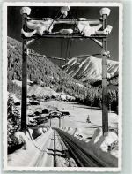 Langwies Winter Lift vom Viadukt aus