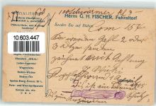 Fehraltorf 1915 Herrn G.H. Fischer Chemische Zünd und Fettwaren Fabrik