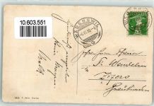 6410 Goldau 1910 Gebrauchsspuren neue Kirche zugleich Bergsturzdenkmal