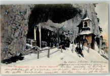 9057 Wasserauen 1906 - Winter Wildkirchli und Äscher Kreuz