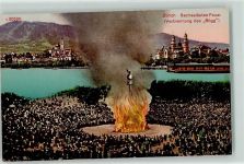 Zürich Sechseläuten Feuer Verbrennung de s Bögg