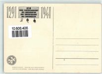 650 Jahre Eidgenossenschaft Schweizer Nationalfahne sign.Arlem Bundesfeier / Pro Patria Schweiz 1941 Künstlerkarte