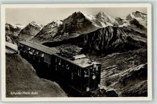 Schynige-Platte-Bahn Foto AK Bergbahn Jungfrau Eiger Mönch