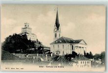 8610 Uster 1908 Gebrauchsspuren Schloss Kirche