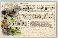 1899 Schweizerlied Noten und Text Uf em Bärgli bin i gsässe