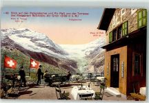 Alp Grüm Pizzo di Verona Palügletscher Gasthaus Belvedere Terrasse