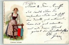 1902 Prägedruck Wappen Lithographie Verlag Künzli Nr 5128