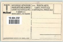 Bern 1914 Landesausstellung Altes Ehepaar in Berner Tracht sign. R.Münger Offizielle Künstlerpostkarte No.15