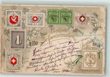 8590 Romanshorn 1910 Lithographie Schweizer alte Briefrmarken Ort lt. Stempel