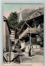Les Marécottes 1911 Volkstype auf der Straße,Verlag J.J. Nr. 0725, gute Erhaltung.