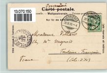 2126 Les Verrières 1905 - Teilansicht,Verlag Messeiller Nr. 243, Stempelabdruck, Erhalt III