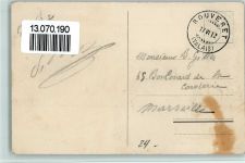 Bouveret 1912 Teilansicht am Wasser mit Ruderboot u. Güterwagen,Verlag Freres Nr. 5837, Stempel auf der Ansicht Erhalt II