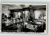 Gorgier 1949 Hotel des Tilleuls,Speisesaal, gute Erhaltung AK.