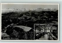 8496 Steg im Tösstal 1933 Foto AK Hörnli Kulm , Berggasthaus - Restaurant Innenansicht, gute Erhaltung AK