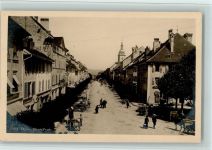 Bulle Grand rue, Bauernwagen, gute Erhaltung AK