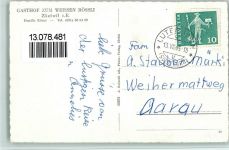 Zäziwil 1965 Gasthof zum weißen Rößl, gute Erhaltung AK