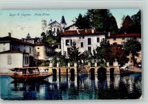 Ponte Tresa Lago di Lugano , Ponte Tresa, Holzboot, Verlag Goetz Nr. 4666 Stempelflecken AK