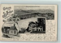 Oberegg 1906 Kapelle St. Anton , Gasthof zum Rössli , gute Erhaltung AK