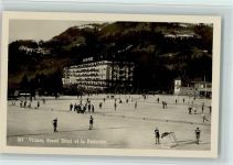 Villars-sur-Ollon Grand Hotwel et la Patinoire , Eishockey , gute Erhaltung AK