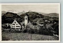 9475 Sevelen 1930 Foto AK Kirchenpartie, Weinberge, Verlag guggenheim 17932c