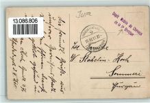 2800 Delémont Delsberg 1919 - Teilansicht - Feldpoststempel: Depot Mobile de Chevaux de la IIe Division