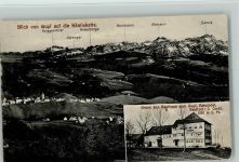 Rehetobel Blick von Gupf auf die Säntiskette Gasthaus Gupf