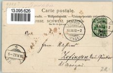 8802 Bendlikon 1902 - Panoramaansicht Zürichsee u. Alpen