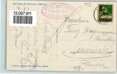 9326 Horn 1924 Foto AK Hotel Bad Horn , Ruderboote mit Touristen AK