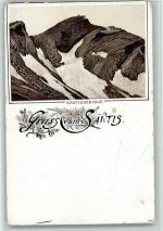 1896 Gebrauchsspuren Gruss aus - Säntisgebirge , Eckknick