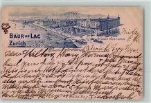 Gebrauchsspuren Baur au Lac Hotel AK