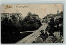 9533 Kirchberg SG 1912 Gebrauchsspuren Straßenpartie, AK