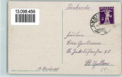 8580 Amriswil 1941 Gebrauchsspuren Verlag Guggenheim 15565 AK Teilansicht mit Kirche, Marktplatz