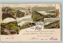 6410 Rigi Klösterli 1897 Gebrauchsspuren Gruss aus - Litho - Eckknick