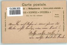 Gruss aus - Glocken für die Kühe AK Trachten Toggenburg 1900 Lithographie