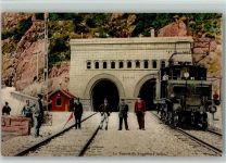 1909 Verlag Burgy Nr. 455 Le tunnel du simplon a Iselle , Eisenbahn AK