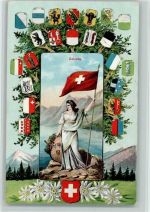 Patriotik - Eichenbaum mit Wappen AK