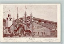 9000 St. Gallen S. Gallo 1904 Gebrauchsspuren Offiz. Festkarte Nr. 1 b - Festhütte - Schützenfest AK