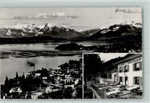 8942 Oberrieden - Gasthaus Zur Frohen Aussicht Blick gegen Horgen und Alpen