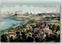 8803 Rüschlikon 1909 - Hotel Kurhaus Belvoir mit Alpen
