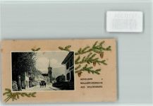 4437 Waldenburg KEINE AK Kirche Pferdekutsche Dreispänner Tannenzweige