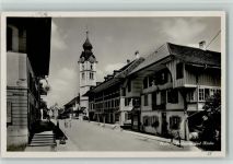 Huttwil Dorfpartie mit Kirche